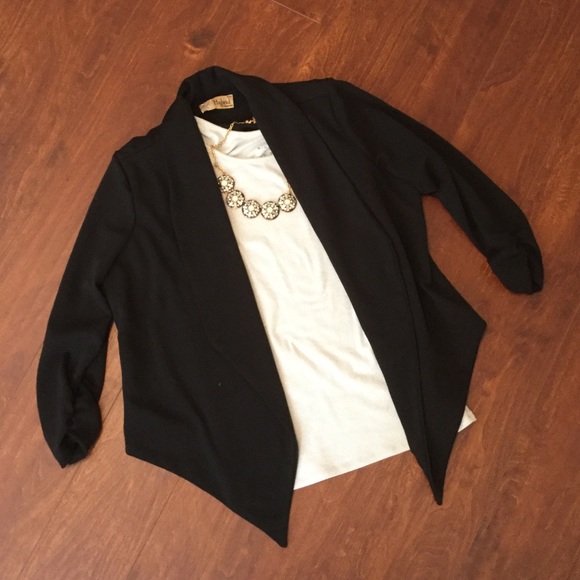 Jackets & Blazers - Ponte Knit Cascading Blazer